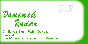 dominik roder business card